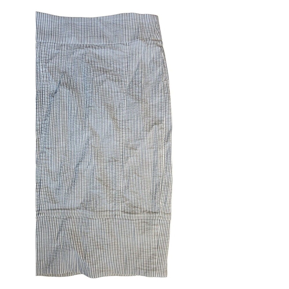bebe Blue and White Striped Pencil Skirt - 2